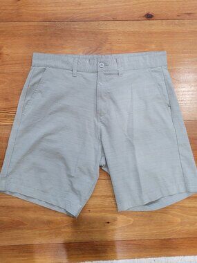 Men’s Burnside Shorts Size 34 Gray / Green Mesh Pockets